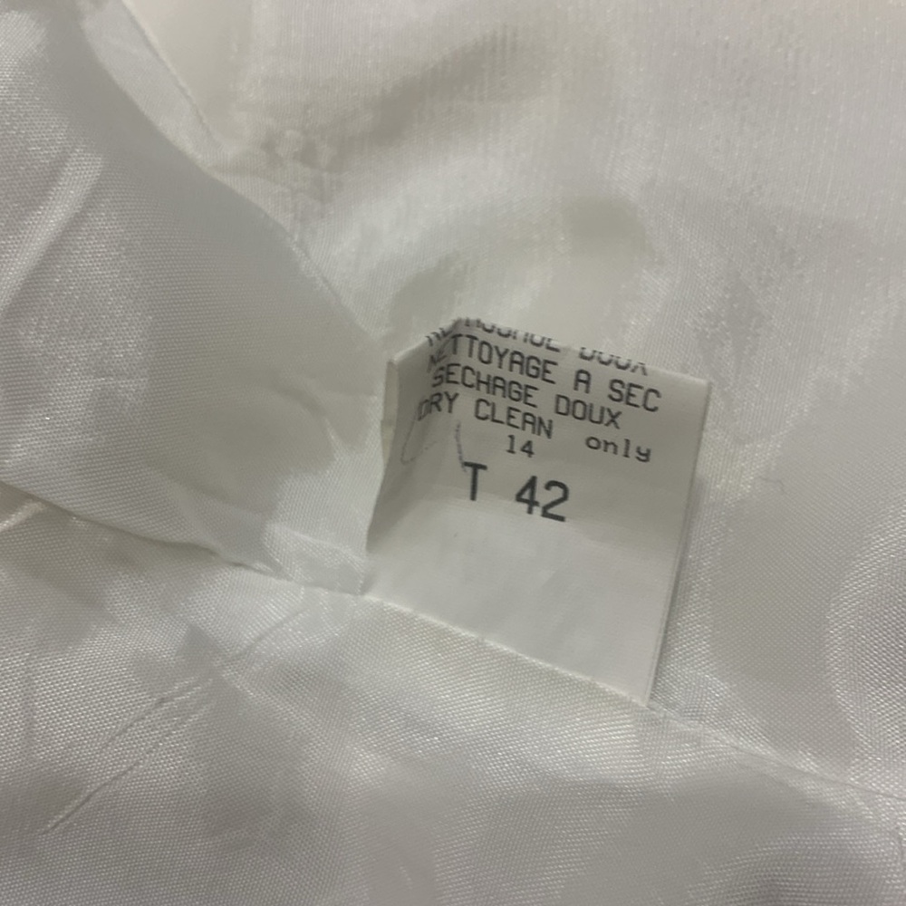 VTG Orna FarhoRARE Made in 🇫🇷 100% Silk Off White 2 Pieces High Rise Pants Set - Picture 16 of 17